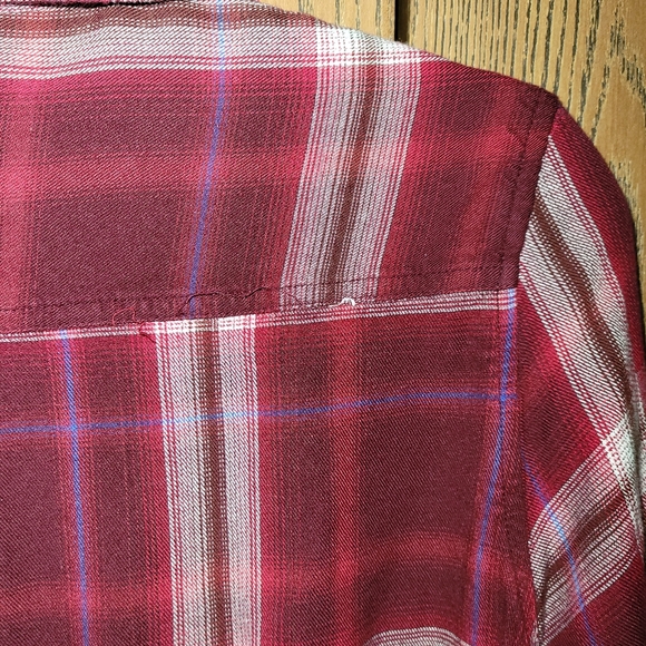 MOSSIMO M Button-down Plaid Boyfriend Style Shirt - Picture 5 of 5